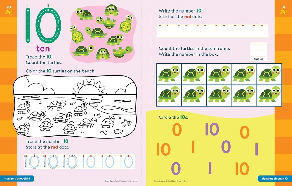 Math Workbook: Kindergarten