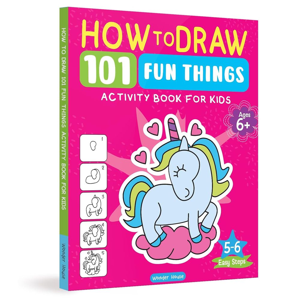 How To Draw - 101 Fun Things - Activity Books For Kids - Age 5 And Above
