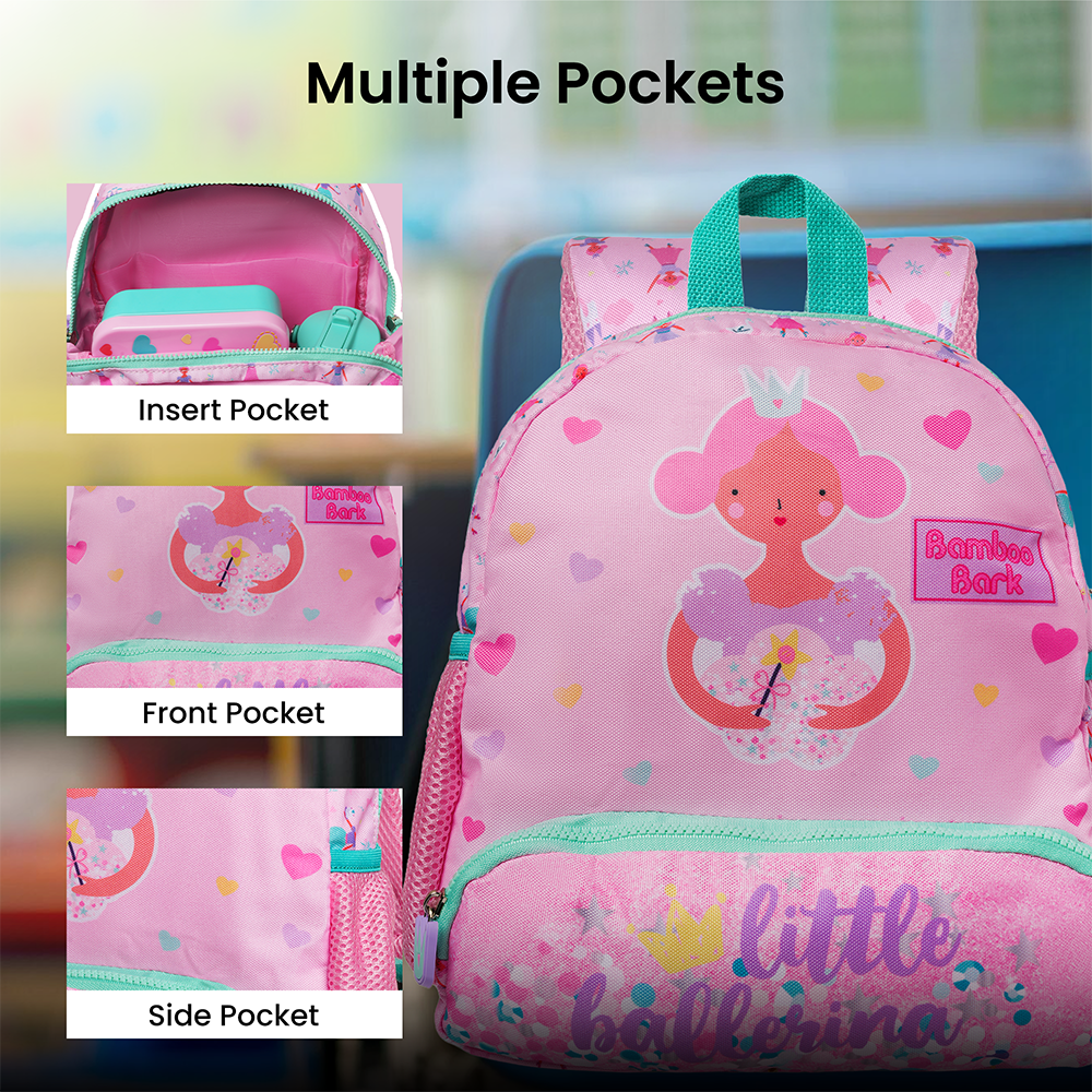 Bamboo Bark - Little Ballerina-Castle Kids Backpack - 12-Inch