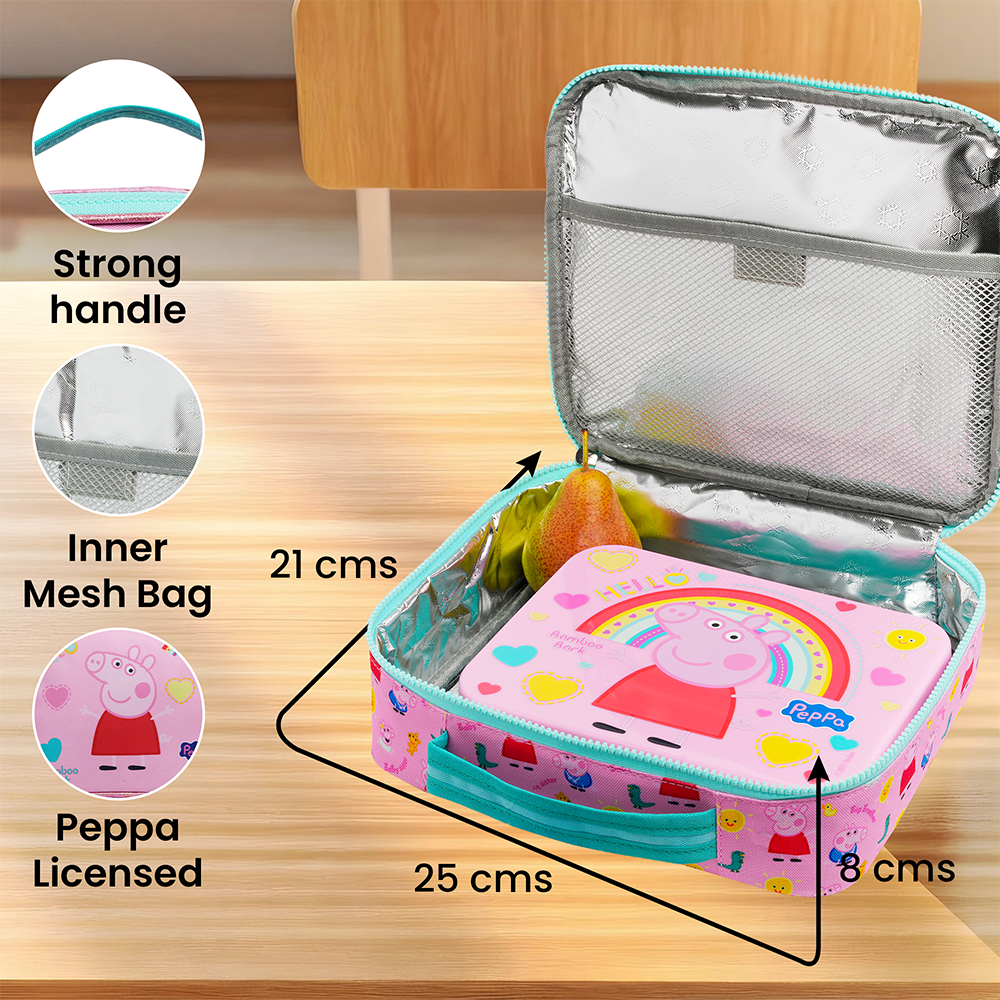 Bamboo Bark - Insulated Lunch Bag - Peppa Pig