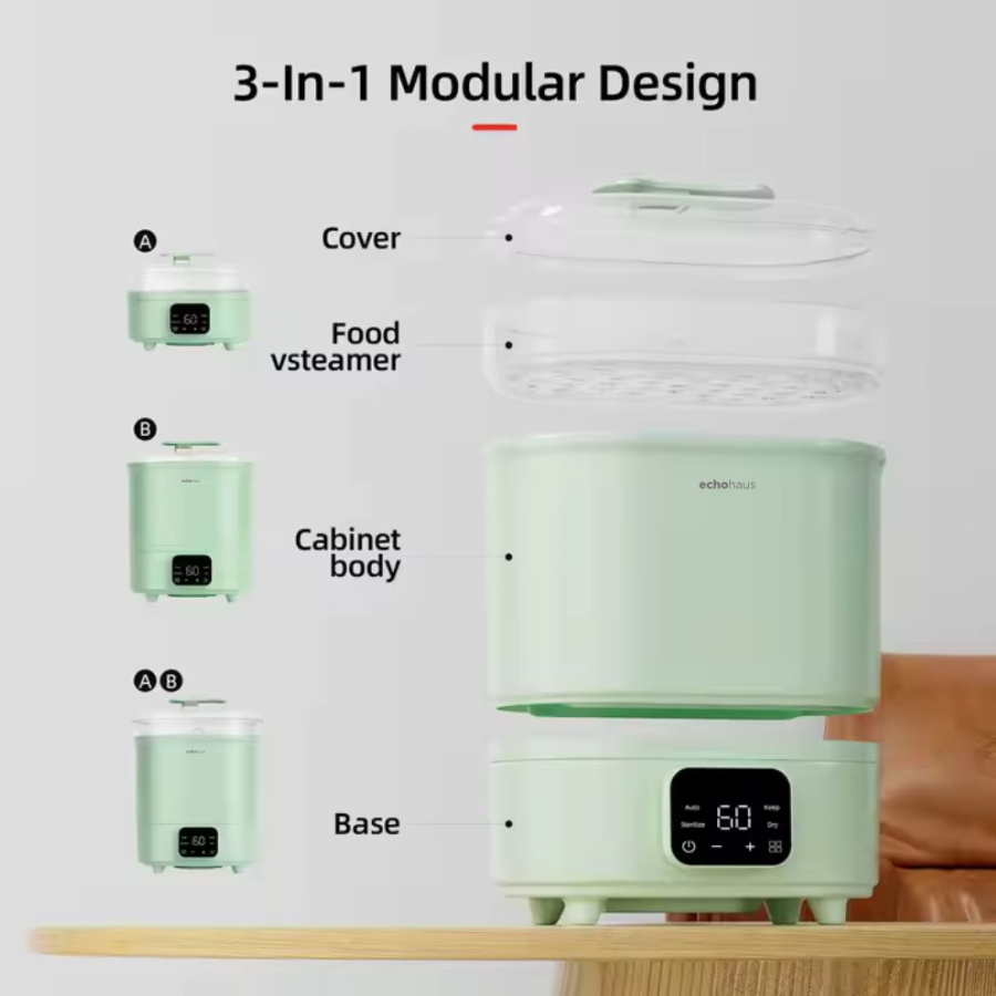 Echohaus - Electric Milk Bottle Sterilizer And Dryer - White