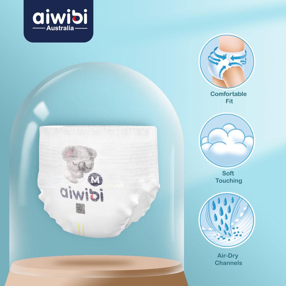 Aiwibi - Premium Baby Pants - Size 4 Large - 9-14kg - Pack of 2 - 88 Pcs
