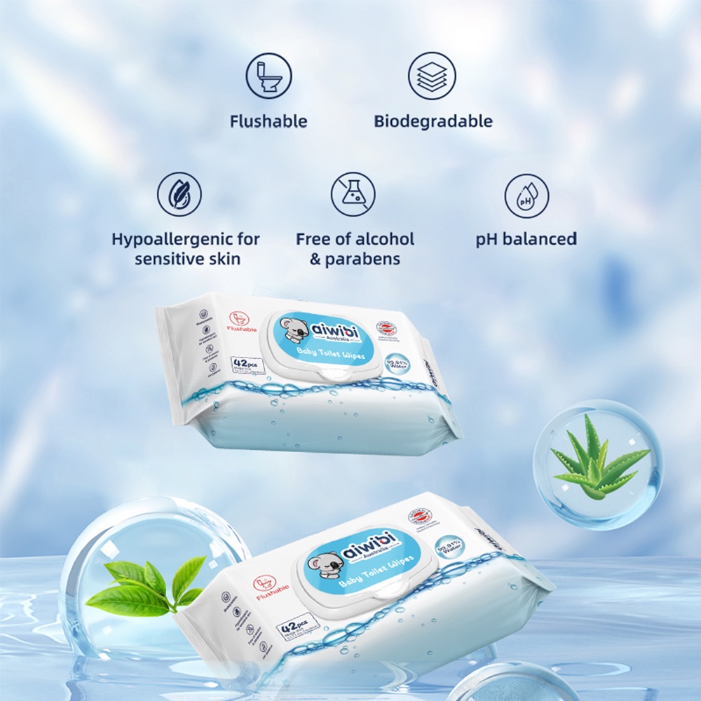 Aiwibi - Baby Toilet Wipes - 42pcs