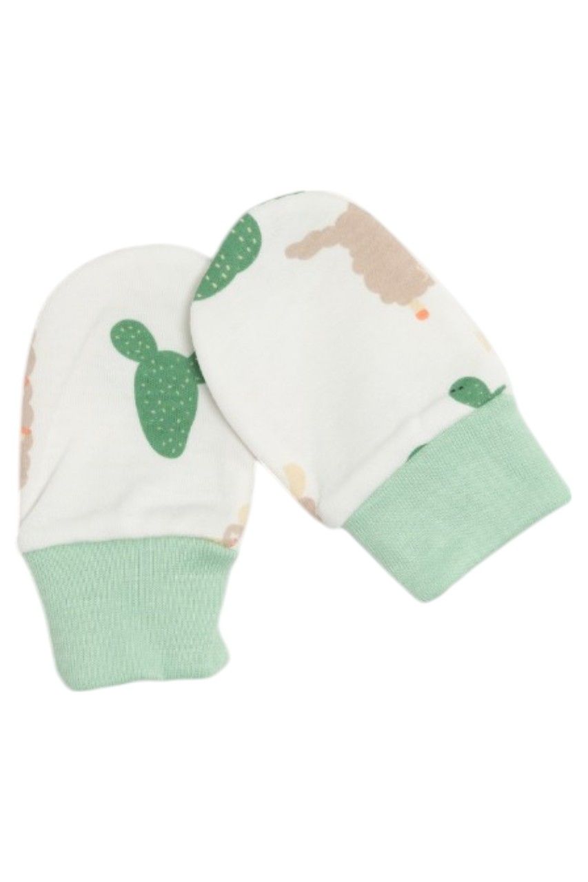 بامبيميسي – قبعة وجوارب وقفازات دافئة للأطفال – موديل Q – أخضر – 3 قطع