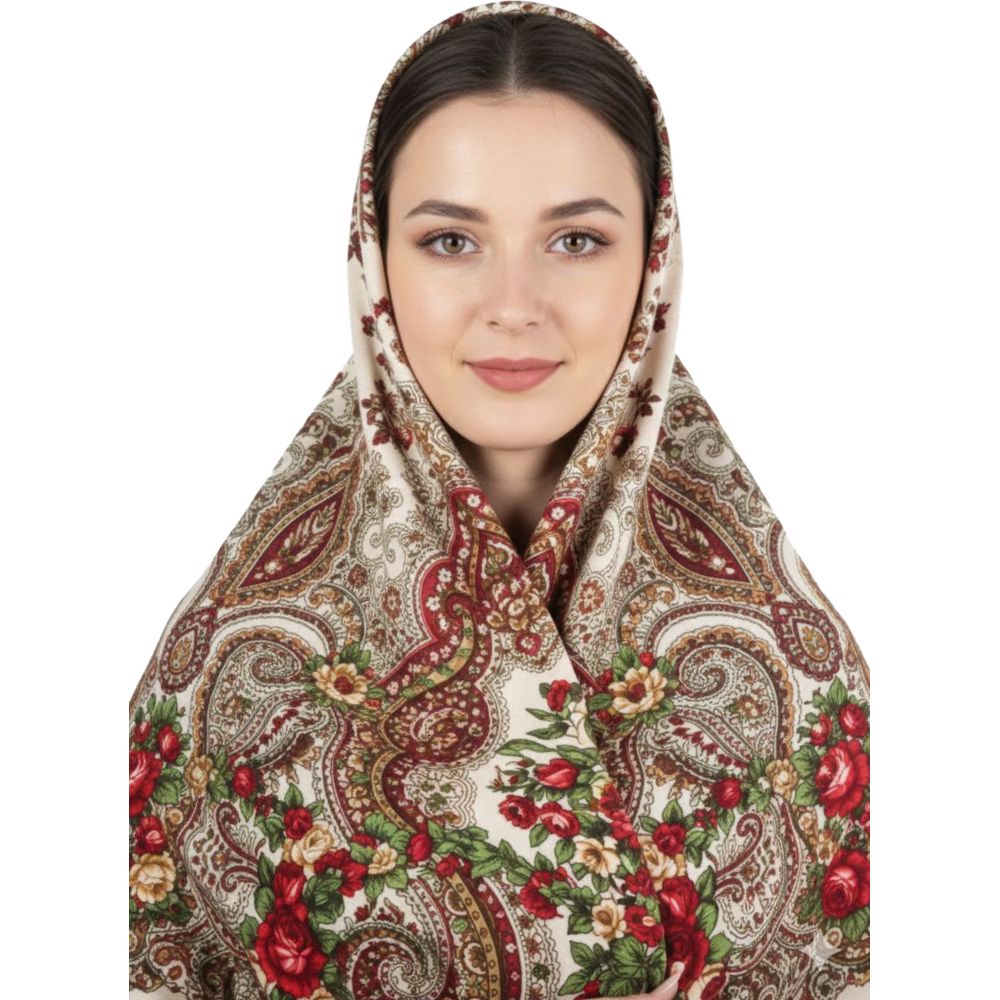 D' Daniela - Emilia Womens Cotton Long Tassel Print Shawl