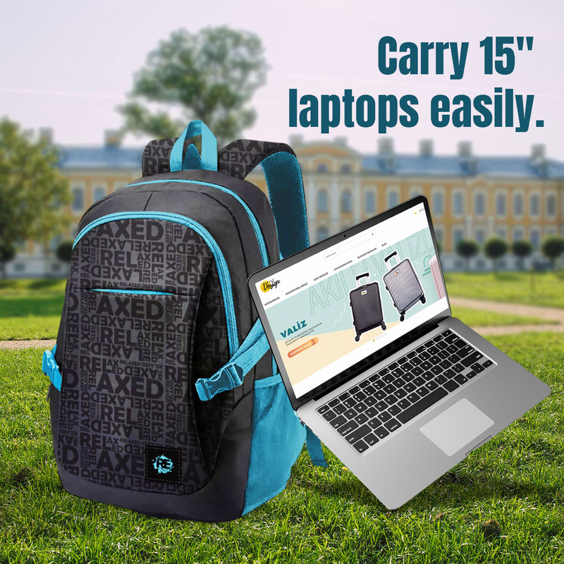 Biggdesign - Moods Up Relaxed Laptop Backpack - Black - 16.5-Inch/42cm