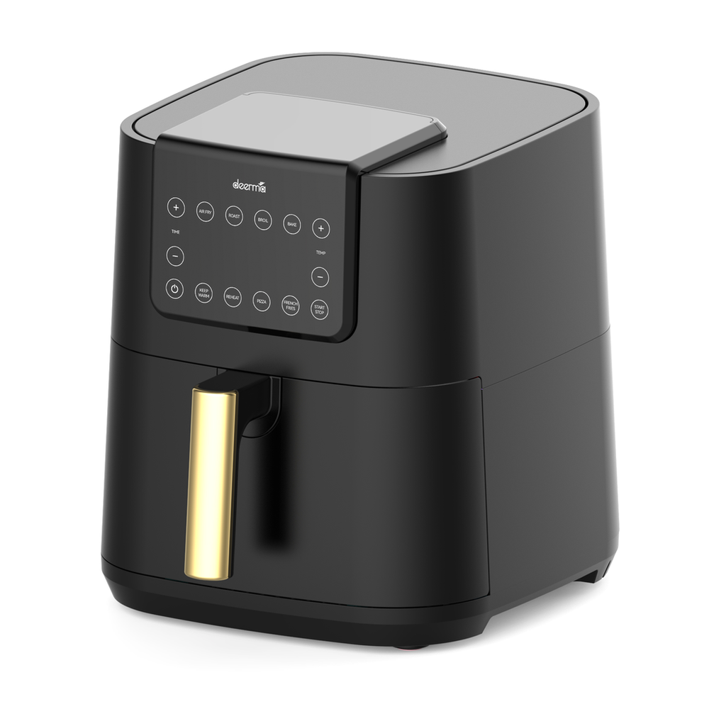 Deerma - KZ120W Air Fryer - Oil-Free Fryer - 7.5 Liters Capacity - Non-Stick Cooking Tray - Black