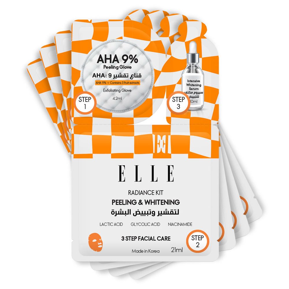 Elle - 3-Step Peeling & Whitening Radiance Kit - Pack of 4
