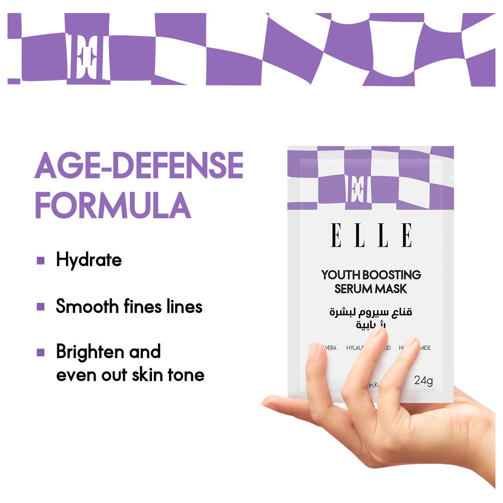 Elle - Youth Boosting Serum Mask - Pack of 4
