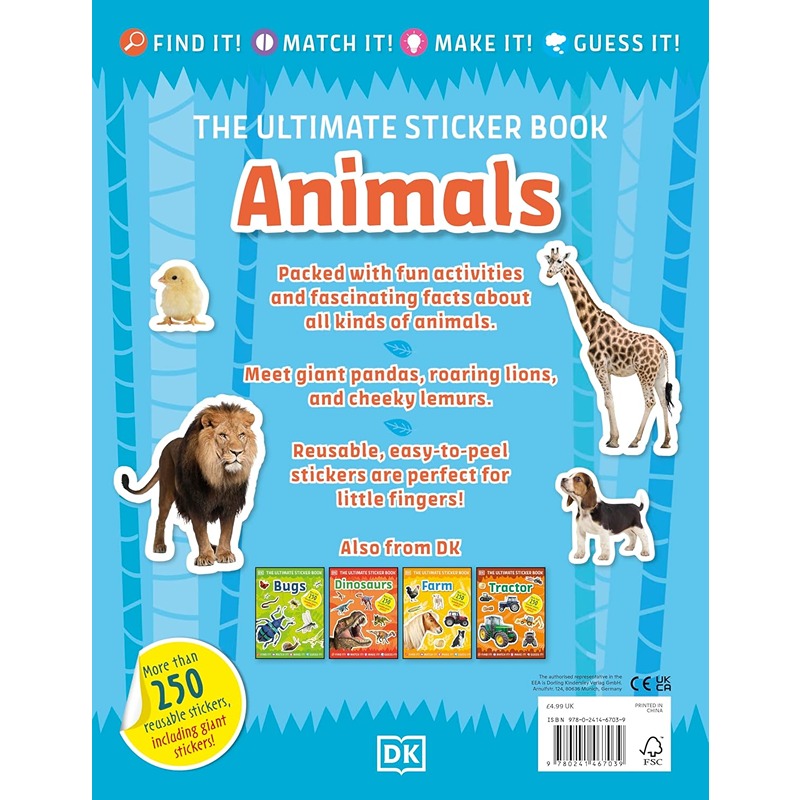 كتاب ملصقات الحيوانات الرائع