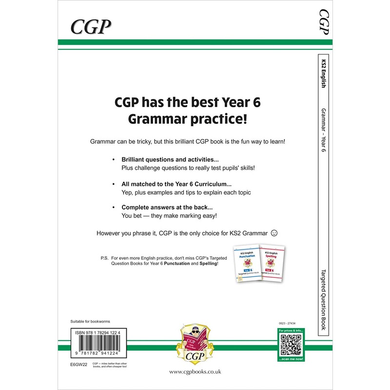 كتاب أسئلة قواعد اللغة الإنجليزية للصف السادس (المرحلة الأساسية الثانية) مع الإجابات