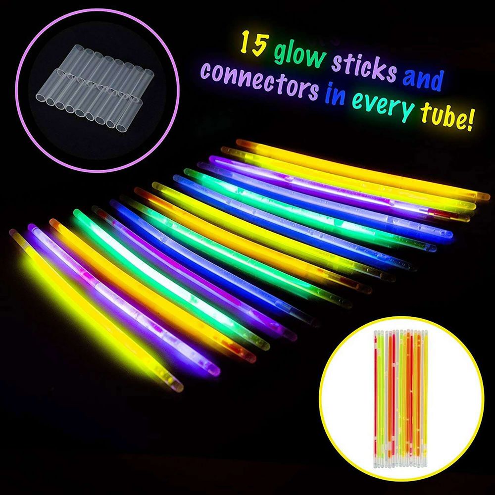 Rms - Grafix Glow In The Dark Glow Sticks - Pack of 15 - 20cm