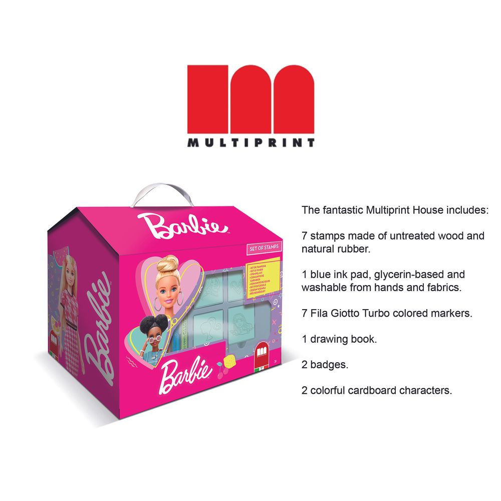 Multiprint - Barbie House Stamping & Coloring Set