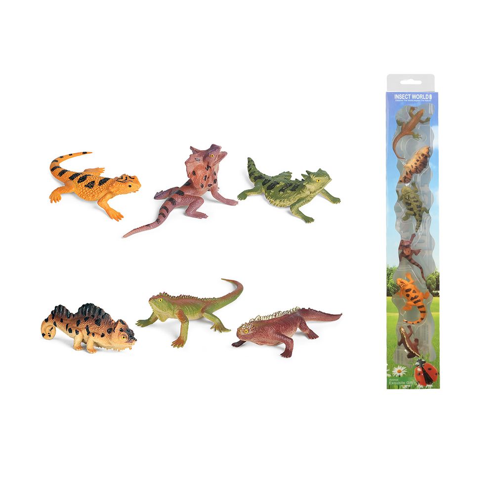 Galaxy Toys - Cold Blooded Animal Toy Reptiles Set - 6 Pcs