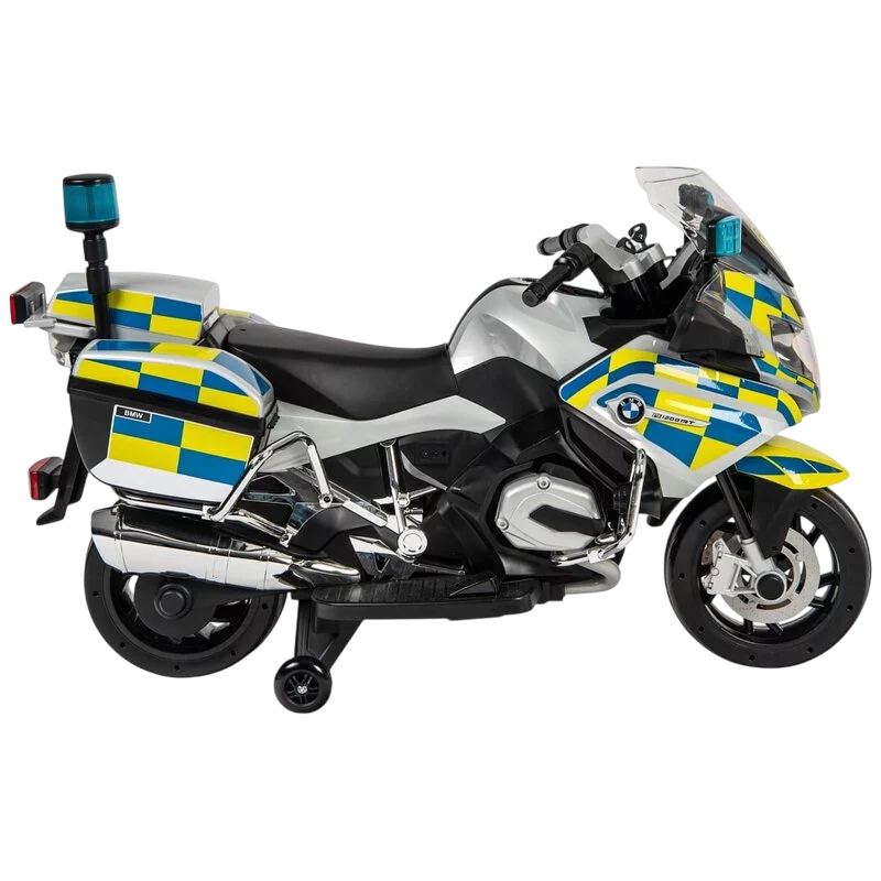 BMW - R1200RT UK Version Kids Ride On Police Bike - Silver