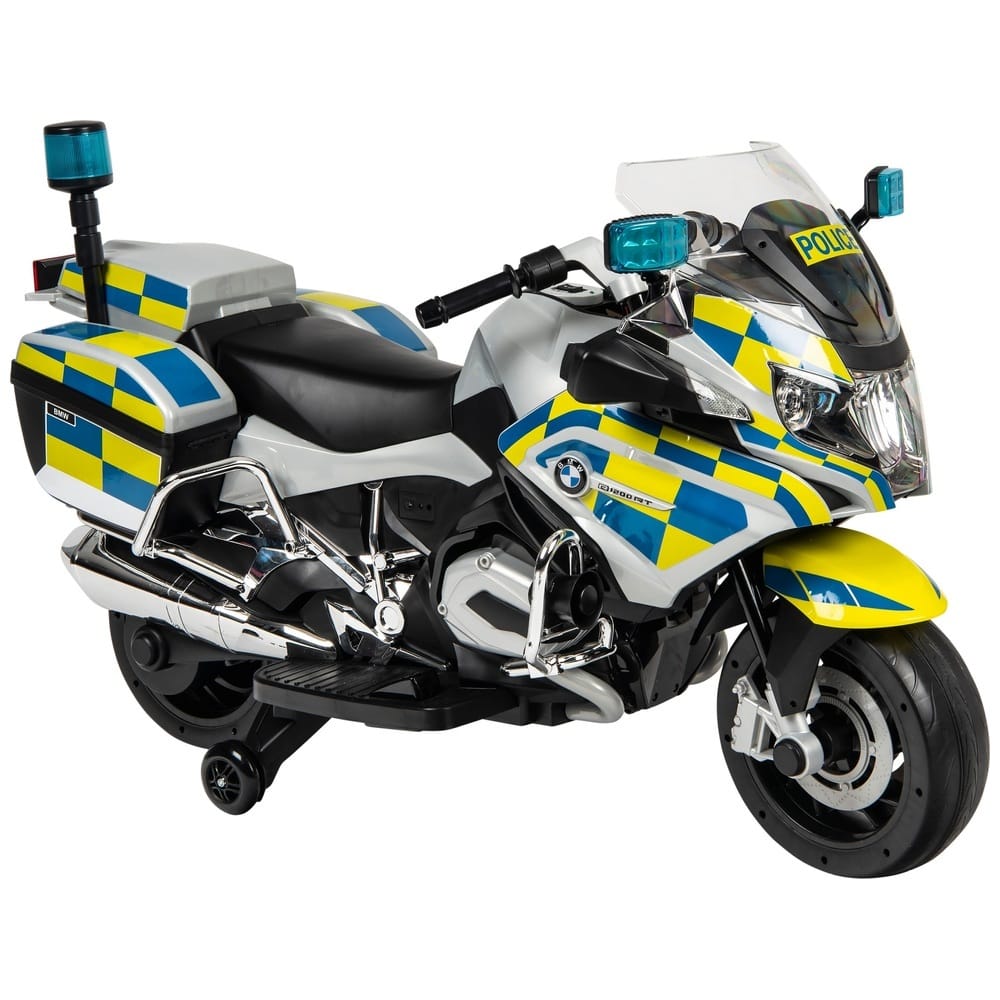 BMW - R1200RT UK Version Kids Ride On Police Bike - Silver