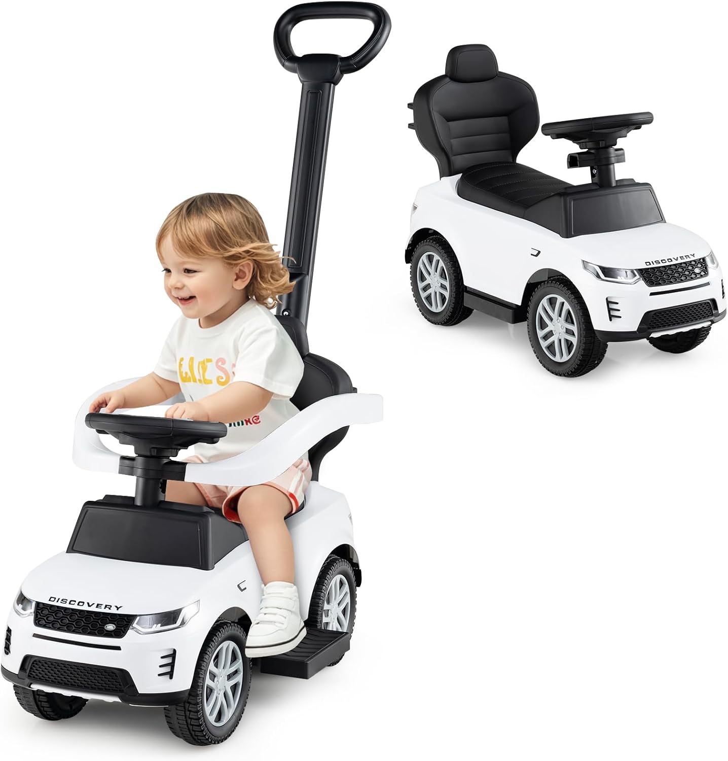 Land Rover - Discovery 3-In-1 Ride-On Push Car - White