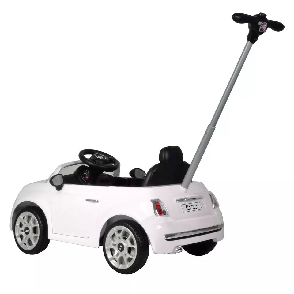 Fiat - 3-In-1 500 Push Car With Canopy - White
