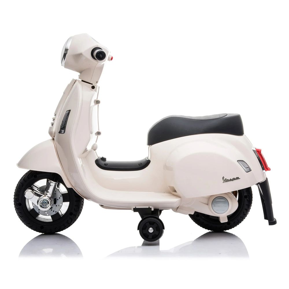 Amsham - Vespa Mini Ride On Electric Scooter - 6V - White