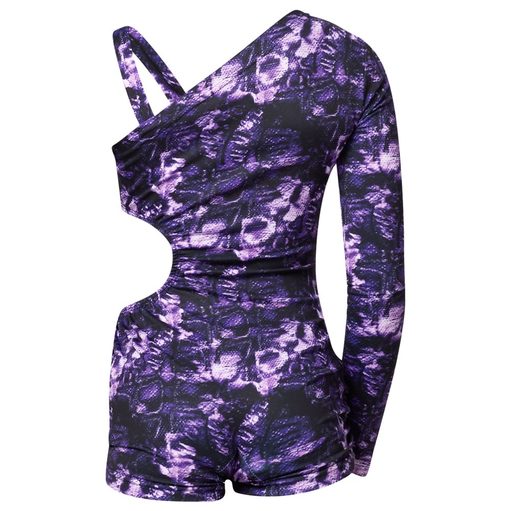 The Ido Movement - Kids Snakeskin Biketard - Violet