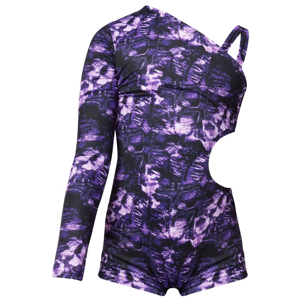 The Ido Movement - Kids Snakeskin Biketard - Violet