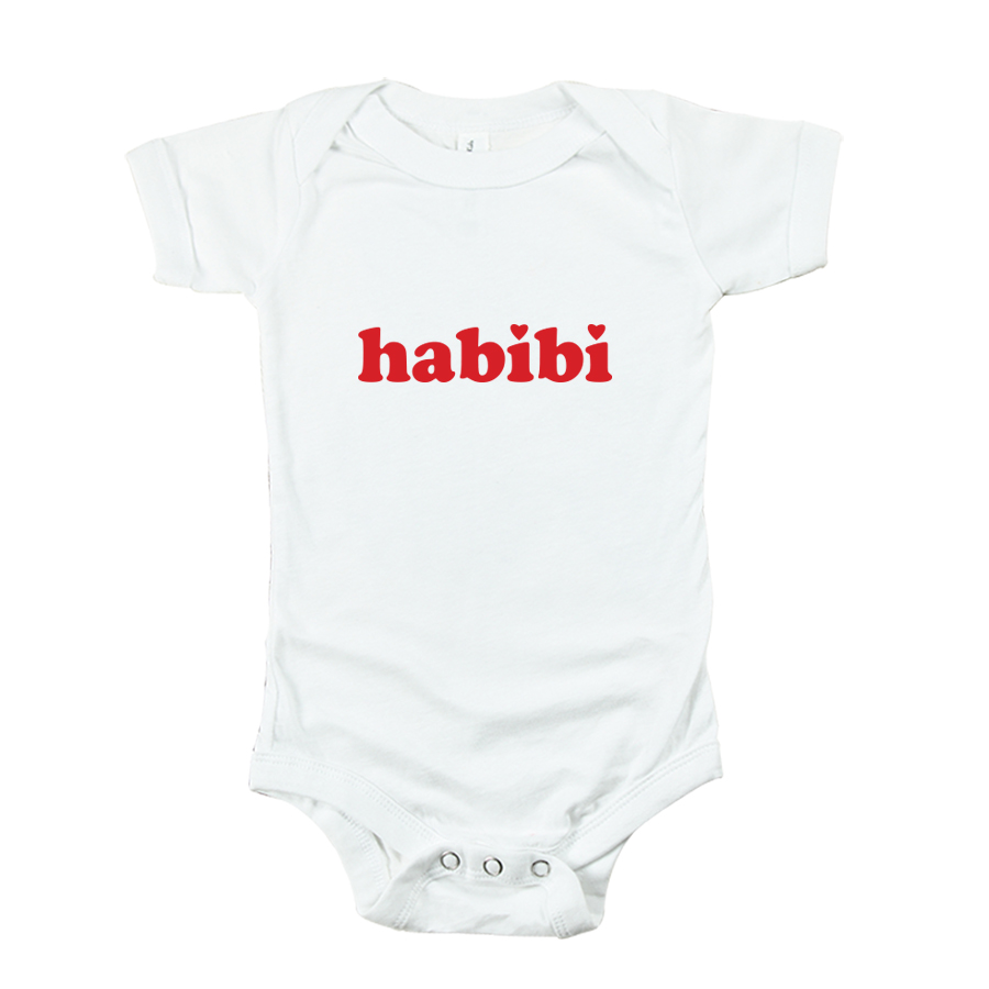 Matching Family Outfits - Habibi Baby Romper - White