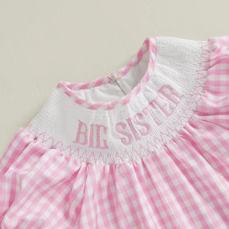 Matching Family Outfits - Big Sister Dress - Pink