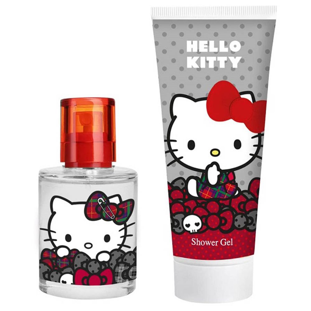 هالو كيتي - عطر تواليت للأطفال - 30 مل مع جل استحمام - 70 مل