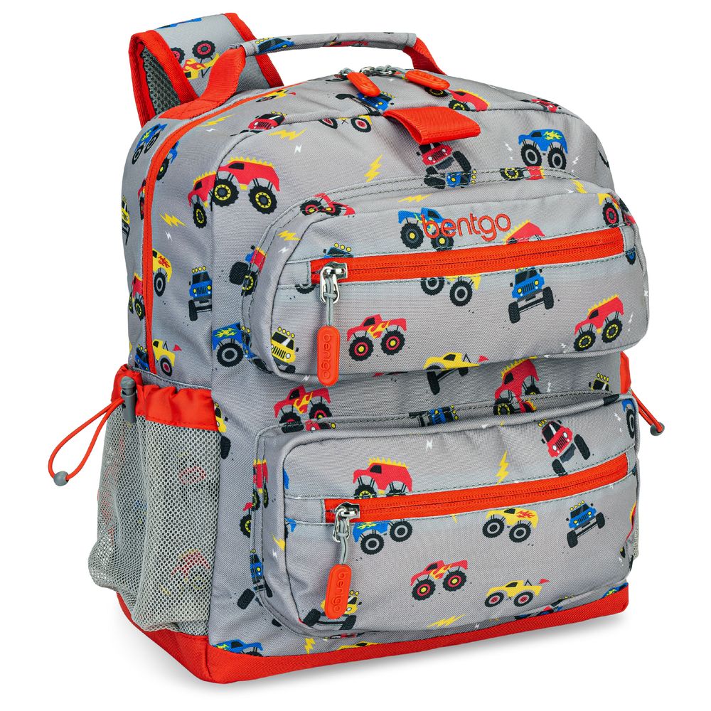 بينتغو - شنطة ظهر مدرسية للأطفال - شاحنات - ١٤ إنش/٣٦ سم