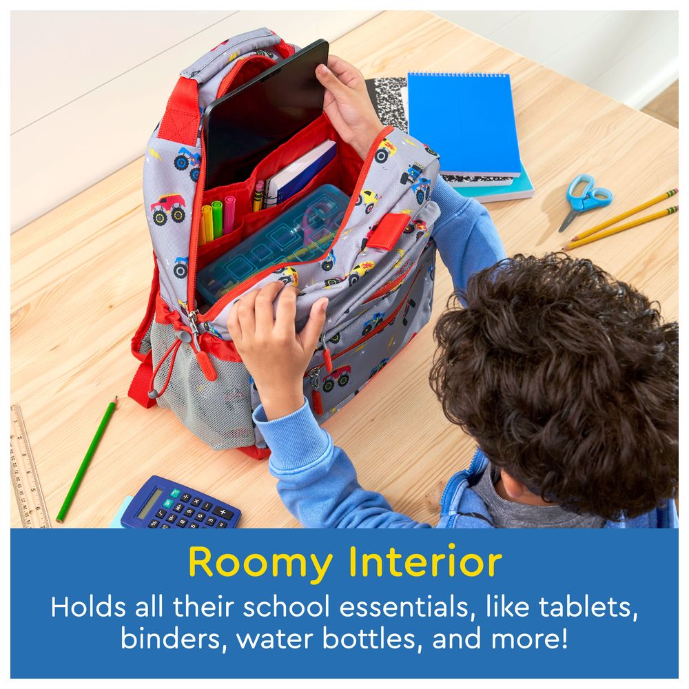 بينتغو - شنطة ظهر مدرسية للأطفال - شاحنات - ١٤ إنش/٣٦ سم