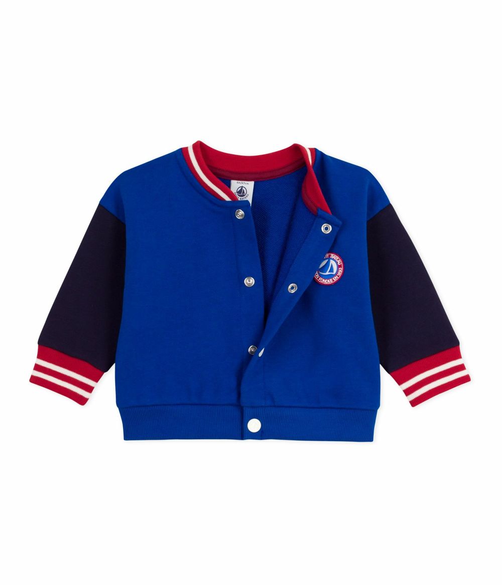 Petit Bateau - Baby Boy's Varsity-Style Jacket - Olympic/Soir Blue