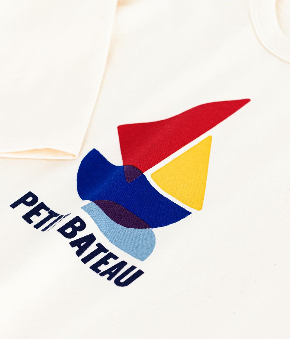 Petit Bateau - Boys' Long Sleeves Printed Cotton T-Shirt - Milk