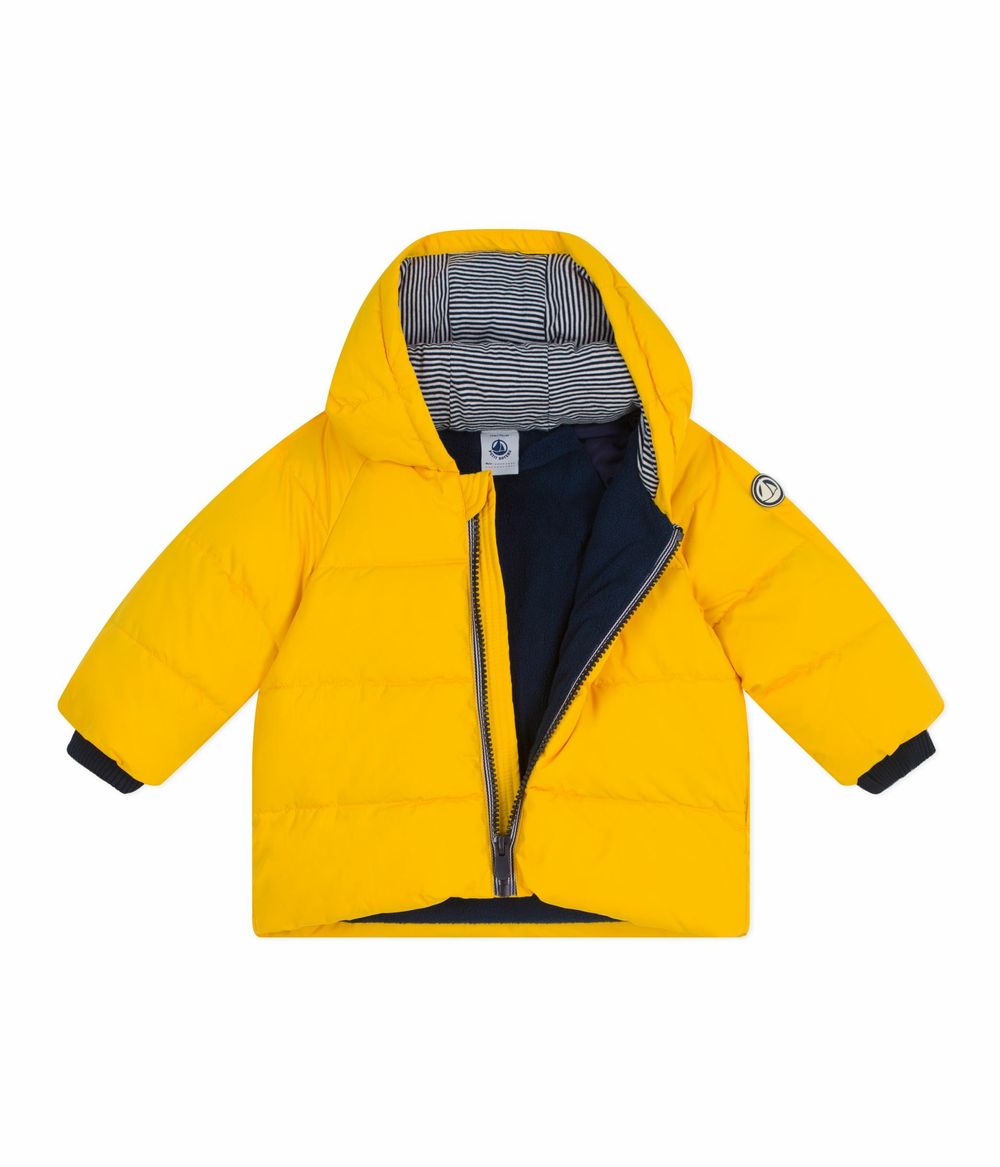 Petit Bateau - Babies' Plain Puffer Jacket - Jaune Yellow