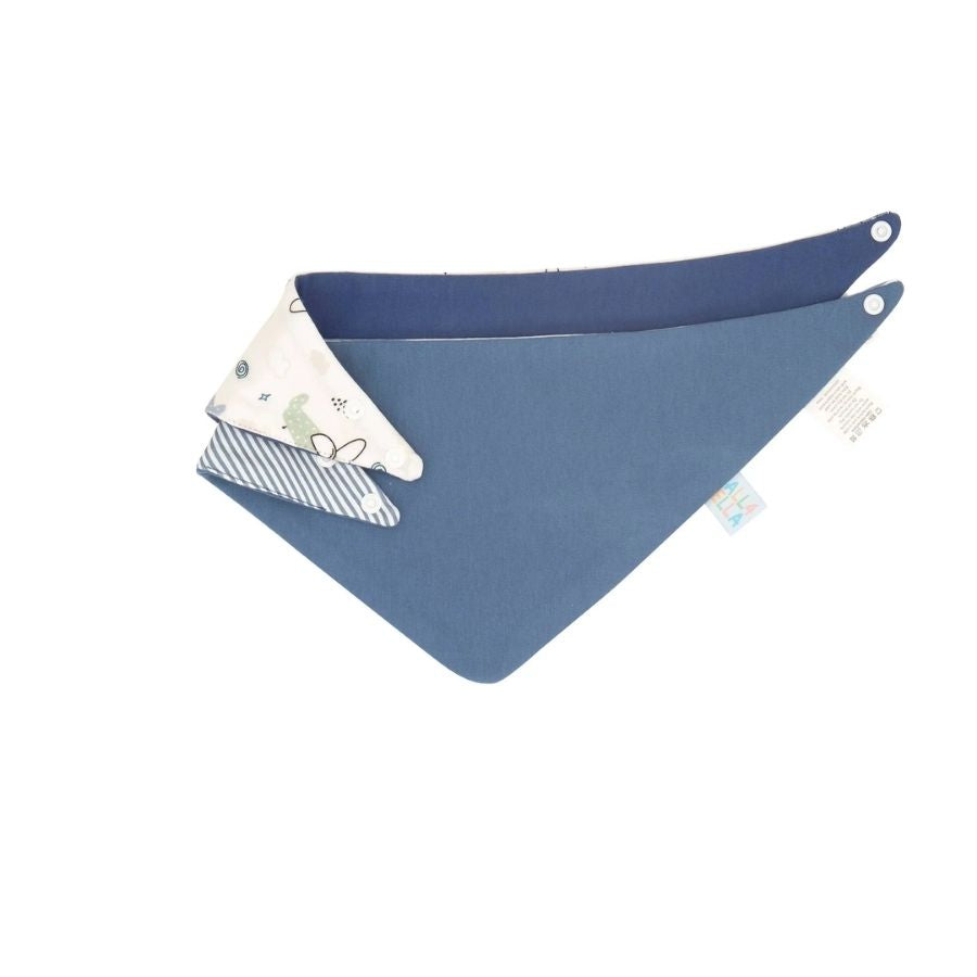 All4Ella - Reversible Bandana Bibs - Planes - 2 Pcs