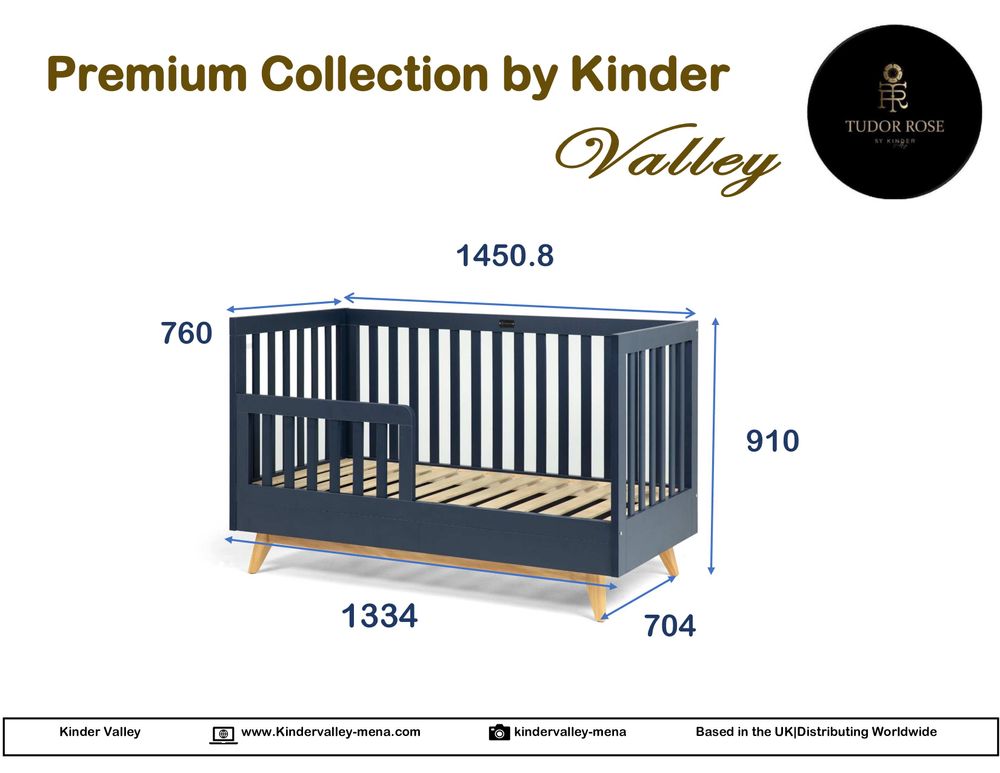كيندر فالي - سرير أطفال قابل للتحويل تيودور روز أليكس