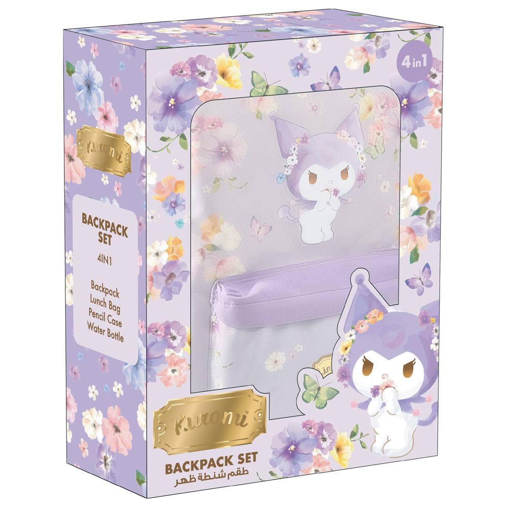 Kuromi - 4-In-1 Backpack Set - Purple - 16-Inch
