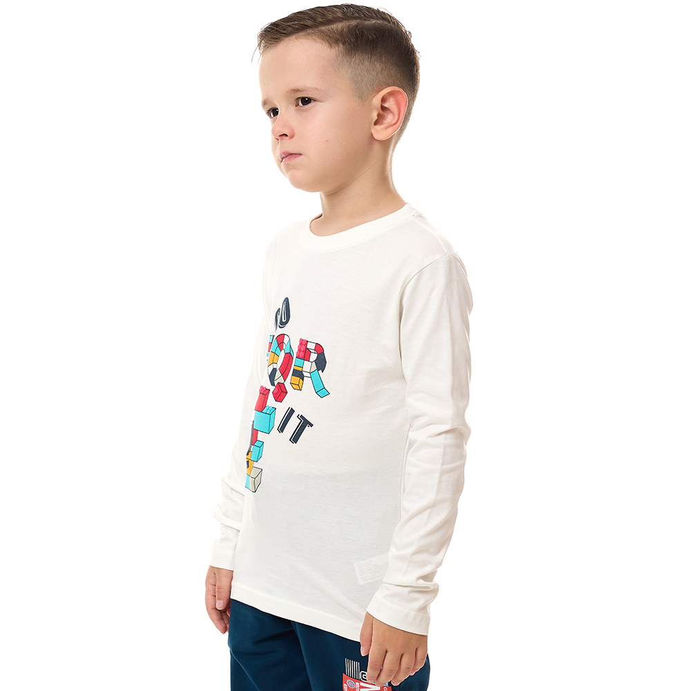 Victor and Jane - Boys' Long Tee - Off White
