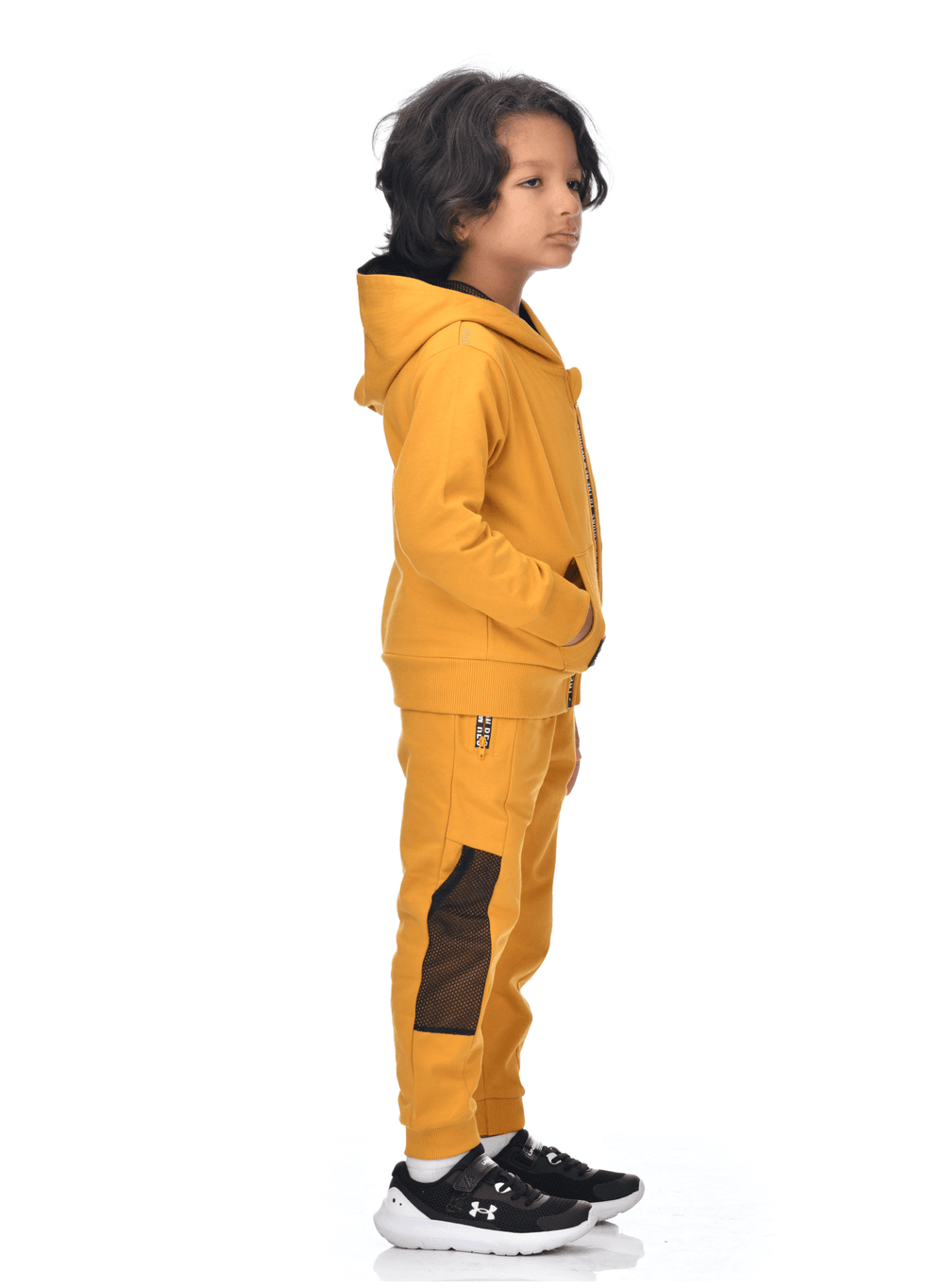 Victor and Jane - 2pc-Set - Boys' Hoodie And Joggers - Mustard