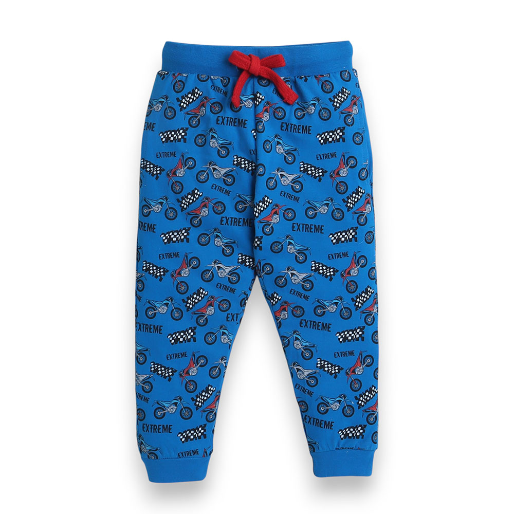 Victor And Jane - 2pc-Set - Boy's All-Over Print Pyjama T-Shirt & Pants - Blue