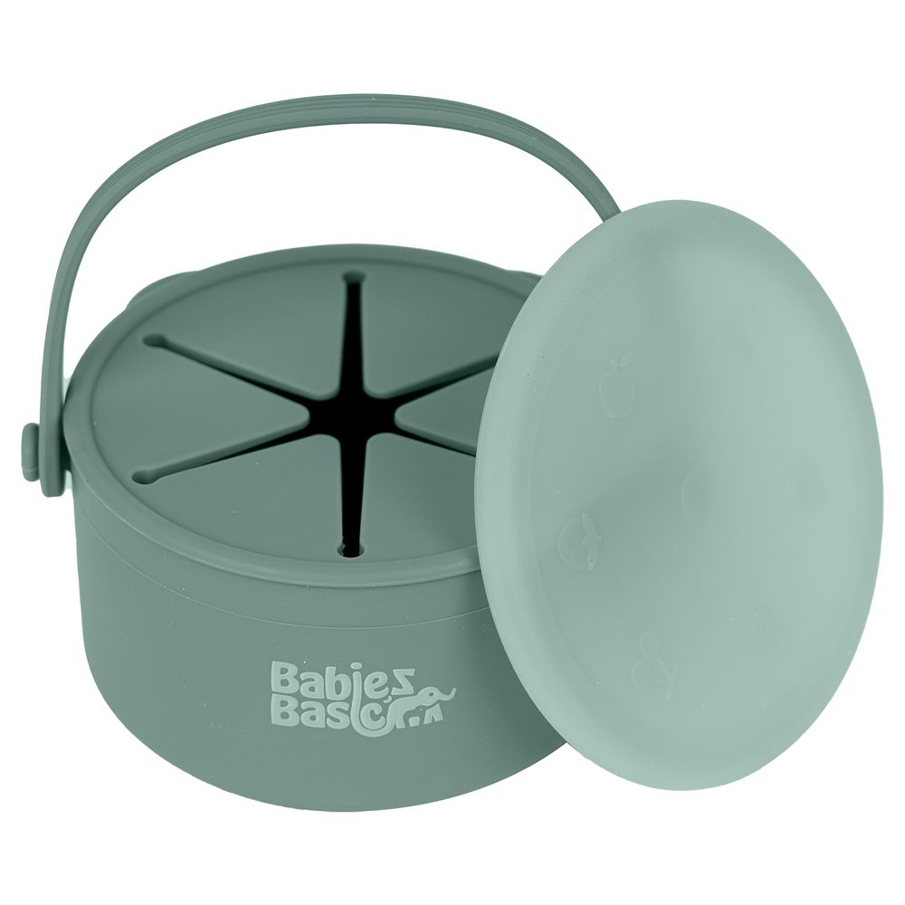 Babies Basic Silicone Snack Cup With Lid - Green