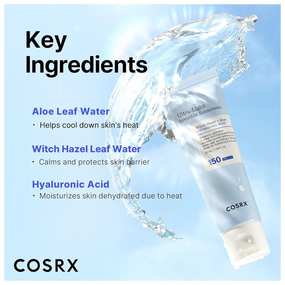 كوسركس - واقي شمس خفيف للغاية غير مرئي بعامل حماية من الشمس 50 - 50 مل