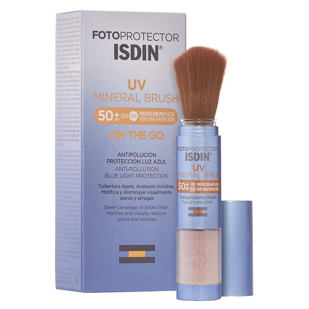 ايسدين - واقي شمس معدني للوجه بفرشاة مع عامل حماية من الشمس 50