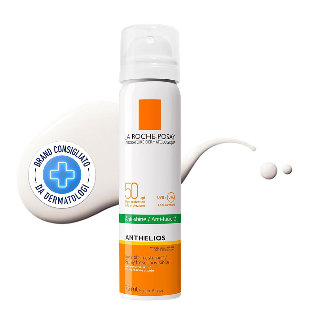 لا روش بوزيه - رذاذ أنثيليوس غير مرئي للوجه بعامل حماية من الشمس 50 - 75 مل