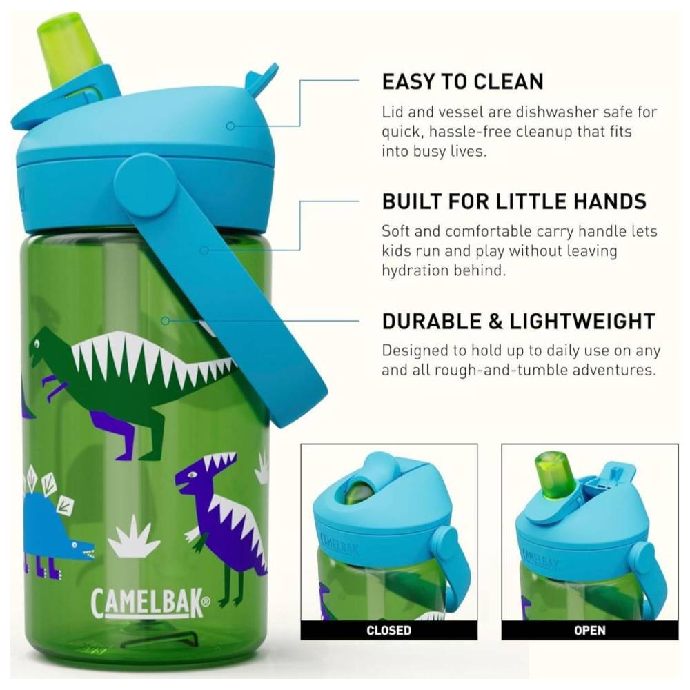 Camelbak - Kids Thrive Flip Straw Water Bottle - Hip Dinos - 0.4 L