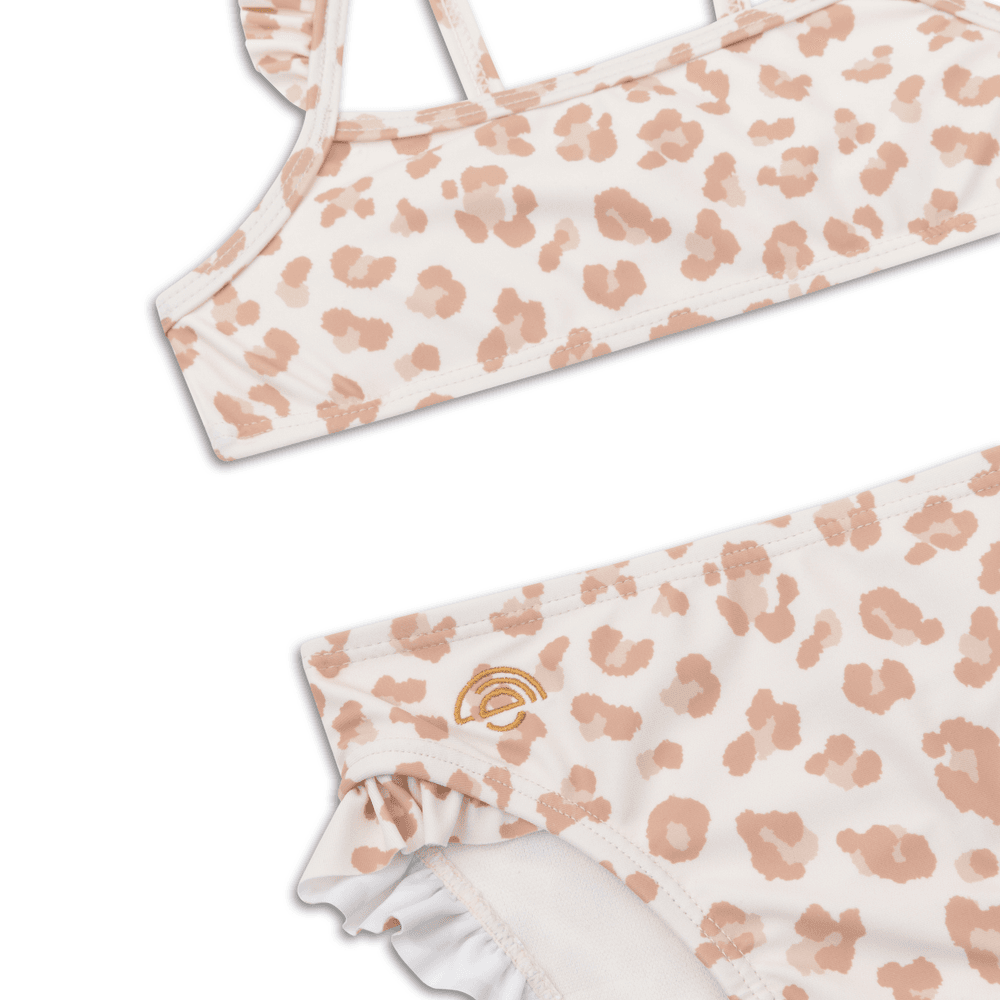 Swim Essentials - 2pc-Set - Girls' Leopard Printed Bikini - Beige