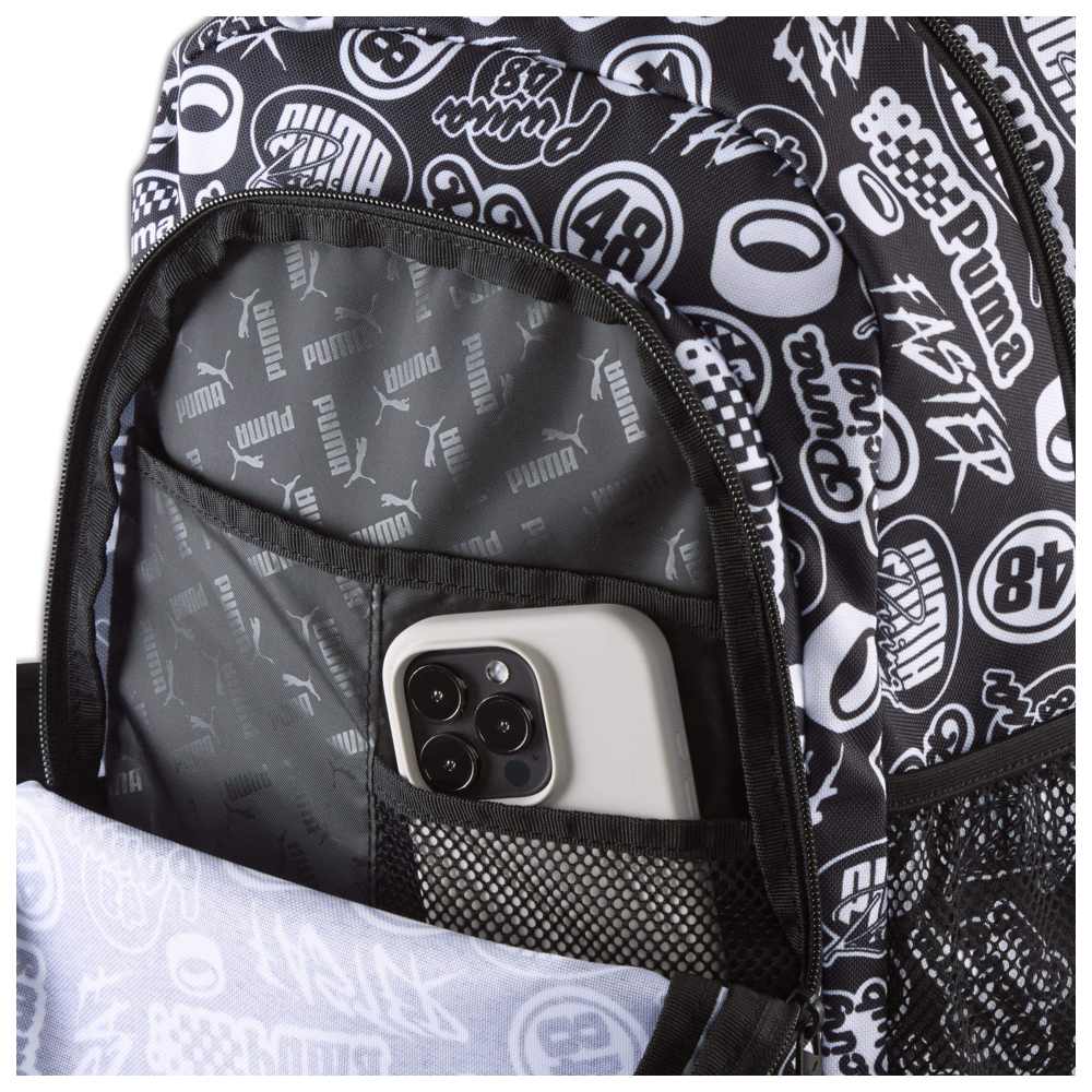 Puma - Alternative Closureademy All Over Print Backpack Puma - Black - 18.70-Inch/47.5cm