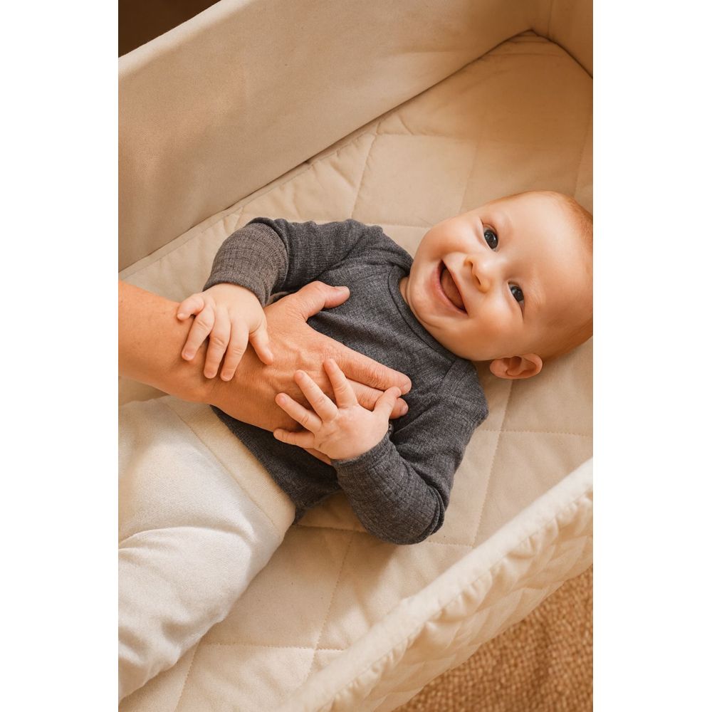 Moonboon Baby Cradle With Foam Mattress Classic Bundle