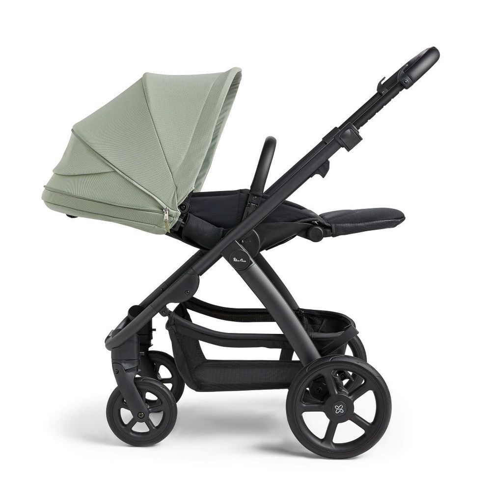 Silver Cross - Tide Stroller, Seat Unit With Carrycot - Sage/Black