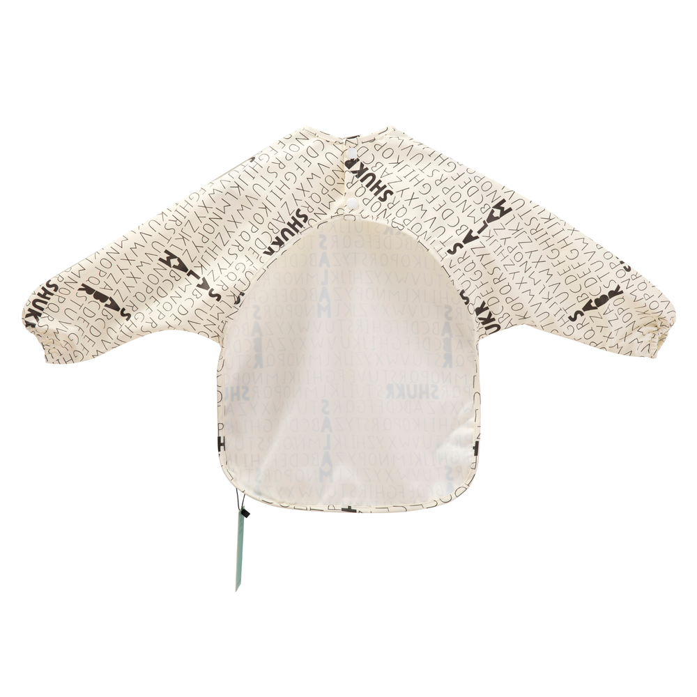 Once Upon A Dua - Long Sleeved Pocket Bib & Carry Pouch Set - Cream