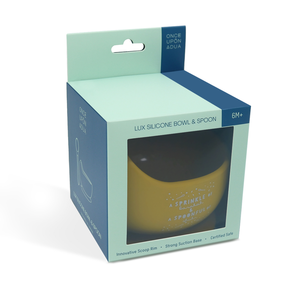 ONCE UPON A DUA - Lux Silicone Bowl And Spoon Set - Mustard